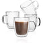 Double Wall Glass Tea and Coffee Mugs (Set of 4, 12Oz) – Insulated Clear Drinkware