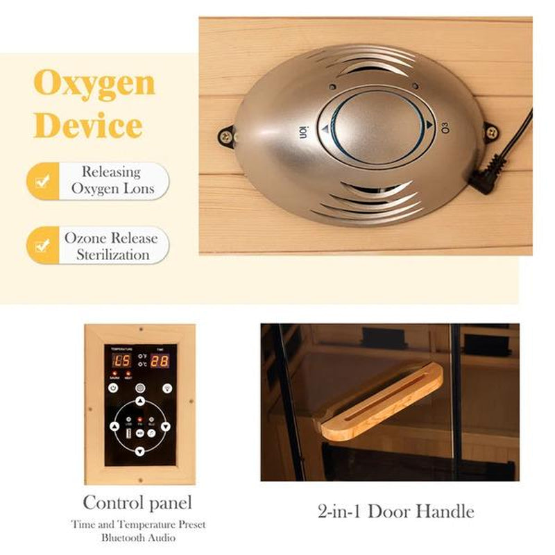 Infrared Sauna, 2 Person, Bluetooth Compatible