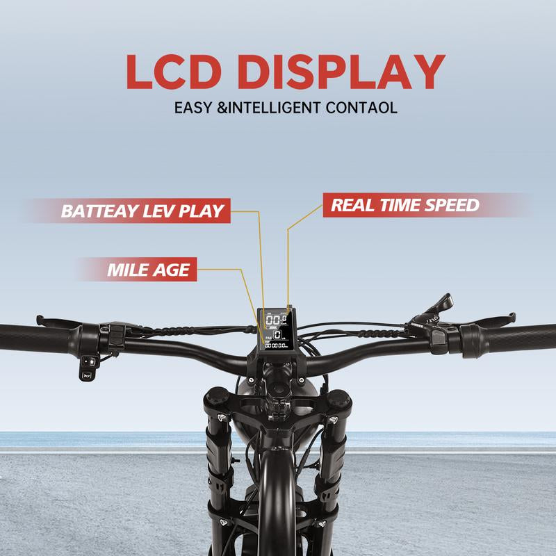 Commuting Electric Bicycle with a Maximum Power of 1500W, Upgraded Thick Tires and 7-Layer Full Suspension, 48V 20.8Ah Detachable Large Battery, 20 "X 4.0 Suitable for Mountainous, Snowy, Sandy and Highway Areas, with the Highest Cost-Effectiveness