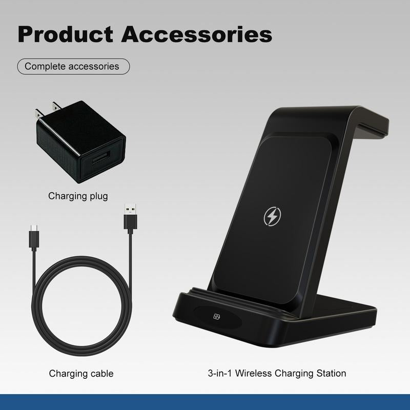 3-in-1 Wireless Charger for iPhone, Apple Watch, AirPods My Store