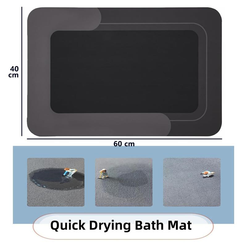 Modernized Magic Mat Bathroom,Rubber Quick Dry Bath Mat,Absorbent Mat Non-Slip Bathroom Rug Set Backed for Bathroom Kitchen Shower Sink