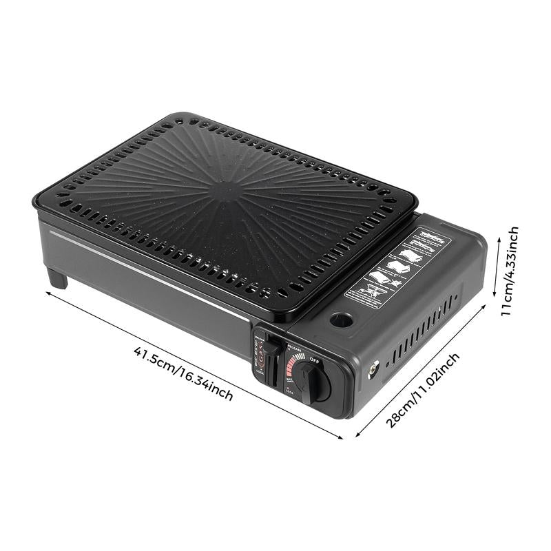 Gas Grill Stove with Portable Case Strong Firepower Lightweight Suitable for Camping Trekking and Patio Barbecues