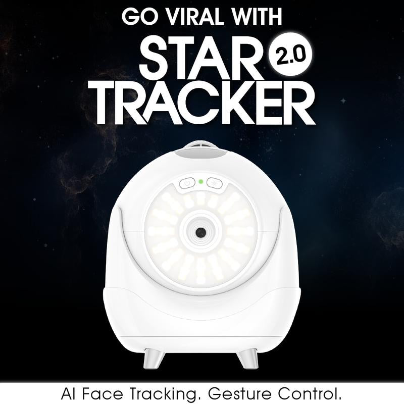 STAR TRACKER 2.0 AI-FACE TRACKING for CONTENT CREATION with BUILD-IN LIGHTS