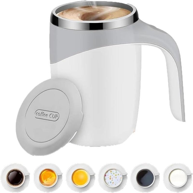 【Father'S Day Gift 】Automatic Magnetic Stirring Coffee Mug, Portable Self Stirring Mug, USB Rechargeable Mixing Cup, Rechargeable Stirring Cup, Suitable for Coffee Powder, Milk, Tea, Cocoa，Party Gift Birthday Gift