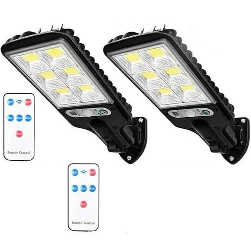 New 2/4Pc Outdoor Solar Street Light, Human Sensor Yard Lamp with Remote Control, IP44 LED Wall Lamp for Courtyard, Walkway, Patio, Garage, Corridor