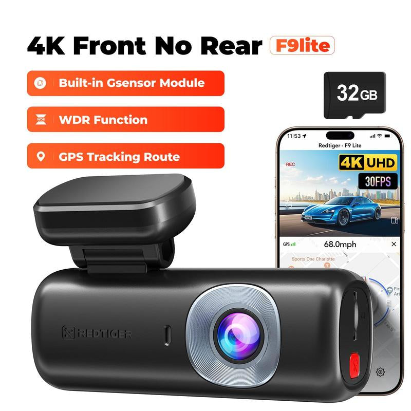 REDTIGER F17 Elite 3-Channel Dashcam 4K+1080+2.5K Ultra HD + Dual STARVIS 2 & HDR for Full Night Color. 5.8G Wifi, 3-Inch Touch Screen & 24H Parking Surveillance