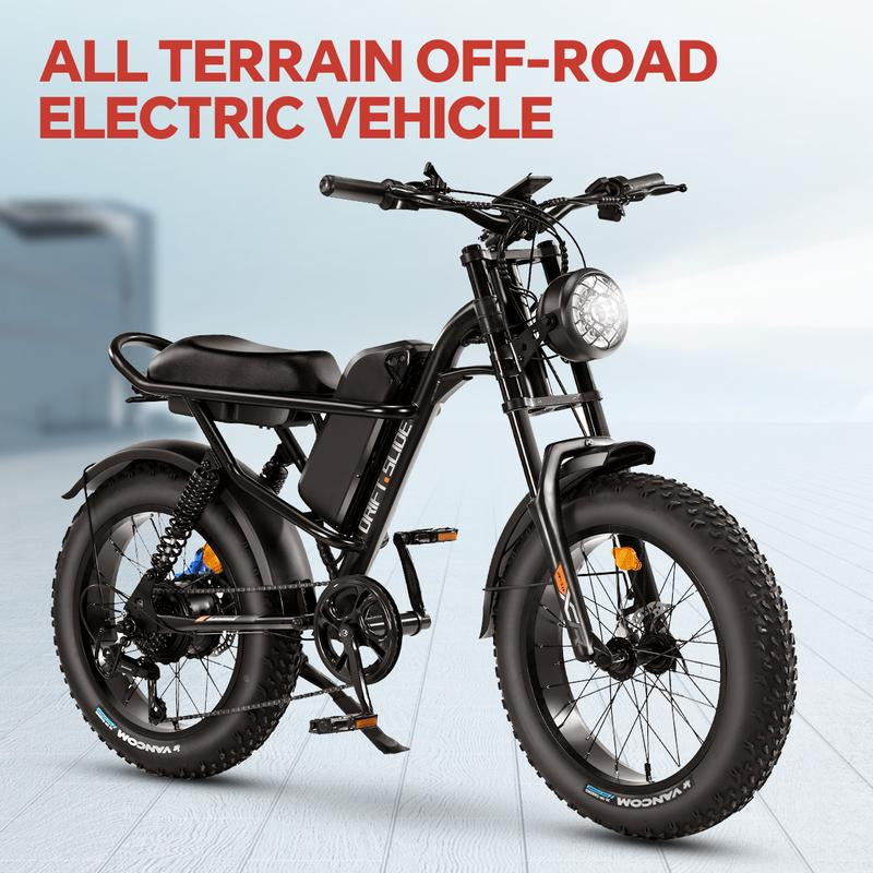 Commuting Electric Bicycle with a Maximum Power of 1500W, Upgraded Thick Tires and 7-Layer Full Suspension, 48V 20.8Ah Detachable Large Battery, 20 "X 4.0 Suitable for Mountainous, Snowy, Sandy and Highway Areas, with the Highest Cost-Effectiveness