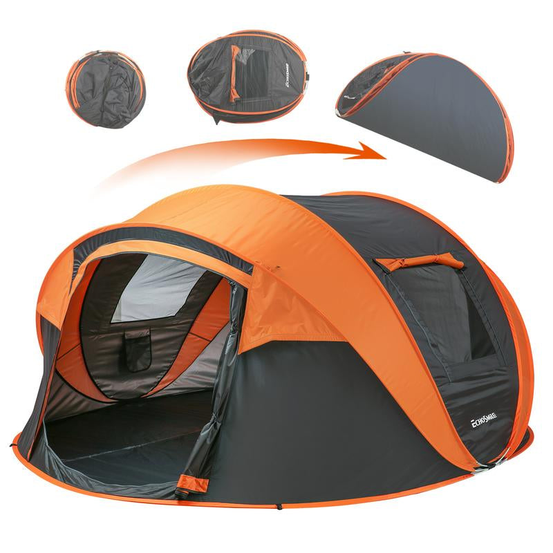 Echosmile Camping Instant Tent, 6/8 Person Pop up Tent, Water Resistant Dome Tent, Easy Setup for Camping Hiking and Outdoor, Portable Tent with Carry Bag, for 3 Seasons… Equipment Folding Canopy Bubble