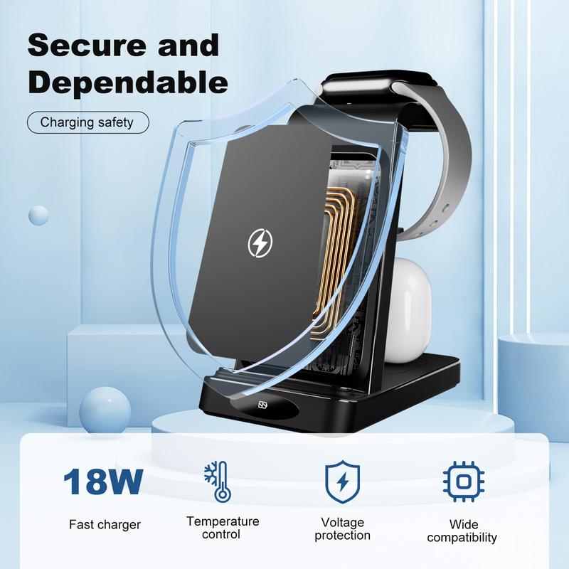 3-in-1 Wireless Charger for iPhone, Apple Watch, AirPods My Store