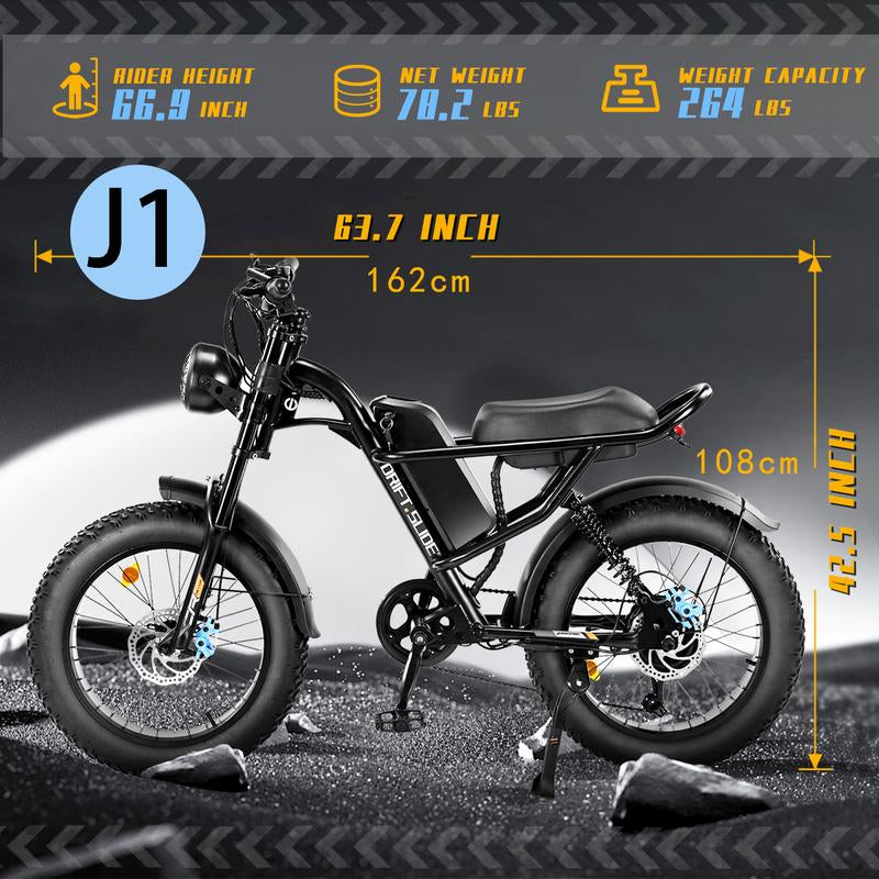 Commuting Electric Bicycle with a Maximum Power of 1500W, Upgraded Thick Tires and 7-Layer Full Suspension, 48V 20.8Ah Detachable Large Battery, 20 "X 4.0 Suitable for Mountainous, Snowy, Sandy and Highway Areas, with the Highest Cost-Effectiveness